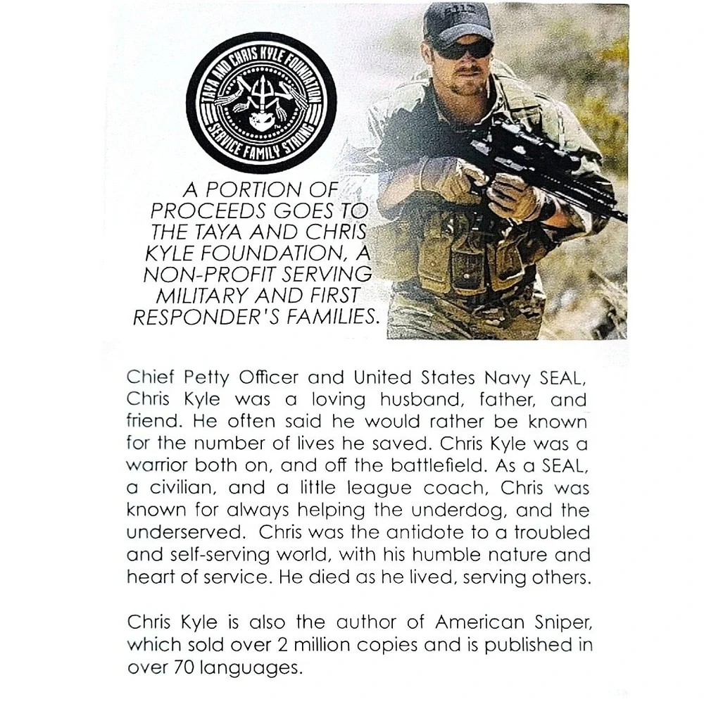 Montana Silversmiths Chris Kyle American Sniper Belt Buckle Retail $50‎ - NEW!